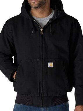 Carhartt Size Medium (M) Men's Black A Bomber Jacket with Front Zip Closure